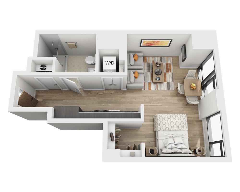 Floor Plan - Studio E1AG-PH Penthouse