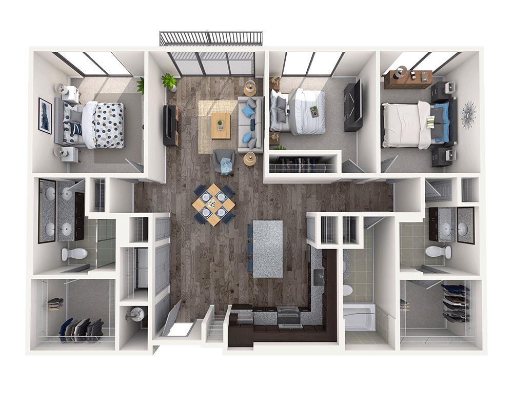 Floor Plan - Three Bedroom C3A
