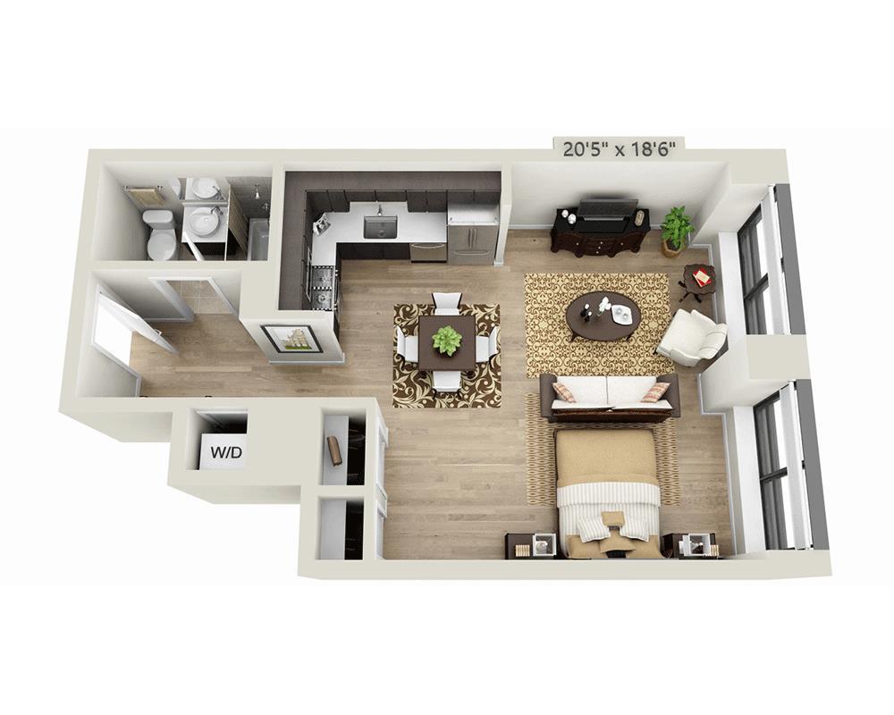Floor Plan - Studio E1YE