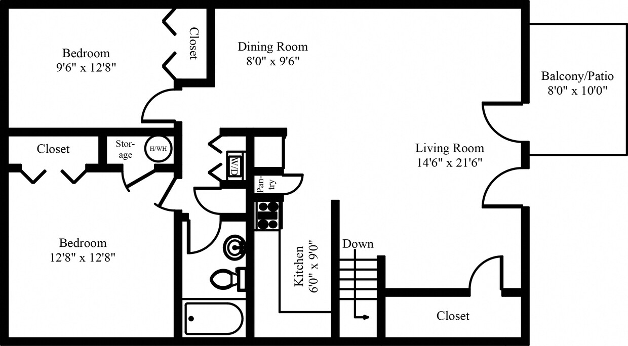 Floor Plan - 2 Bedroom