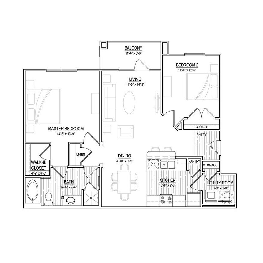 Floor Plan - Chateaux I