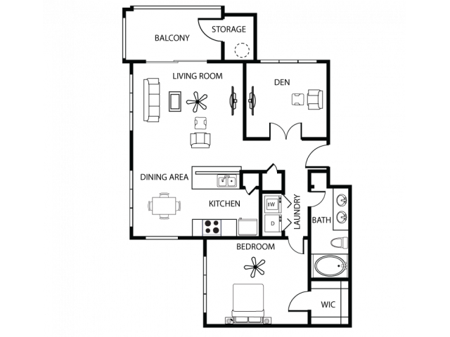 A3 - Amber 3 - 1 Bedroom with Den