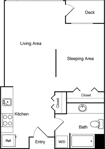 Floor Plan - Studio 219, 319 SE