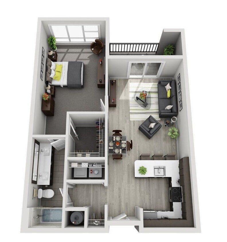 Floor Plan - B8 (1BR)