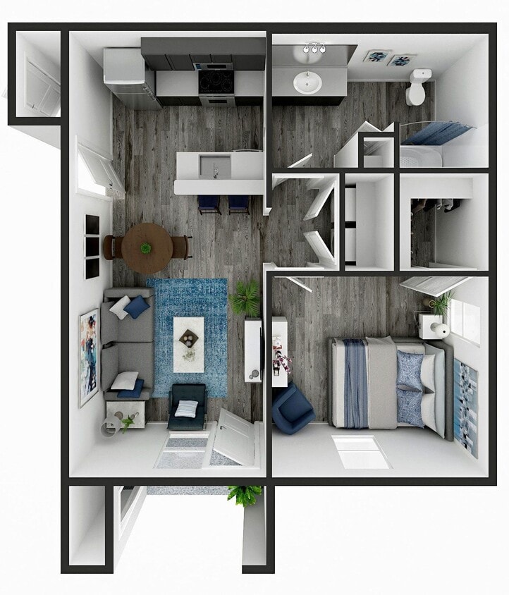 Floor Plan - One Bedroom
