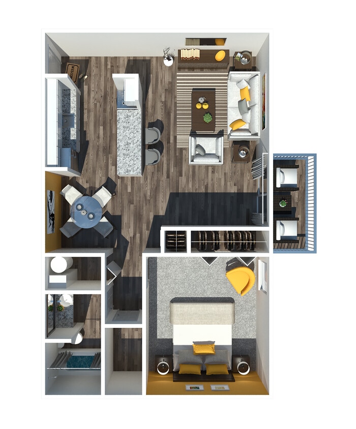 Floor Plan - One Bedroom | One Bathroom
