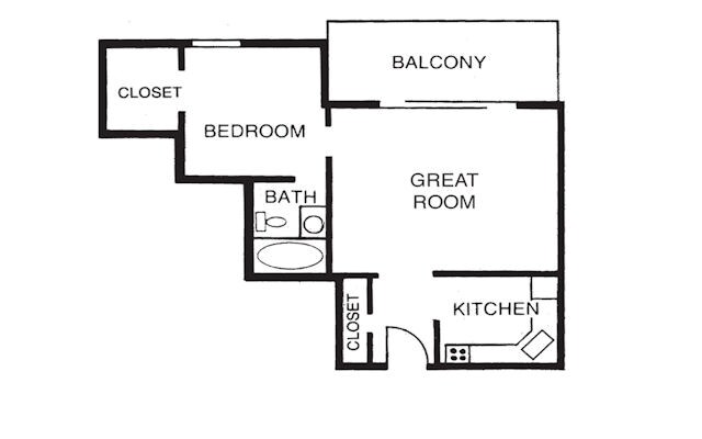 L - 1A - 1 Bedroom