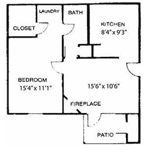 1BR/1BA - THE BEGONIA