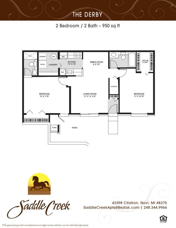 Floor Plan - Derby Furnished