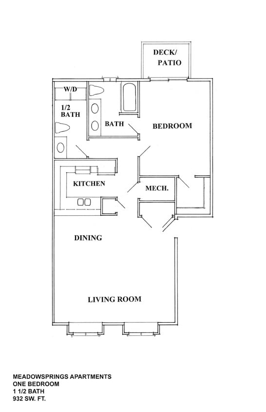 Floor Plan - One Bedroom