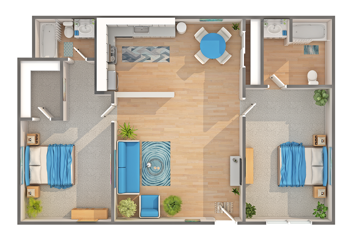 B4R | 2-Bedroom Floorplan - B4R