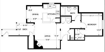 Floor Plan - 1 Bedroom