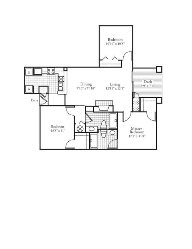 Floor Plan - 3 Bed 2 Bath