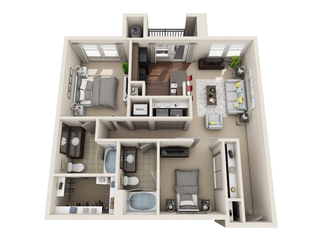Floor Plan - Two Bedroom (C)