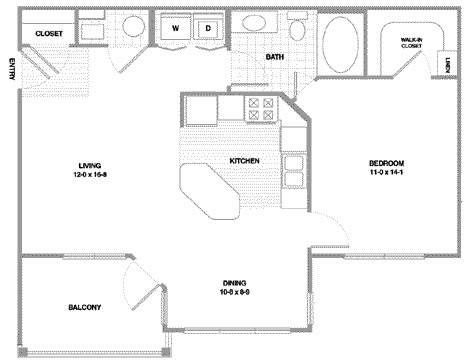 The Ruby - A3 - One Bedroom, One Bathroom
