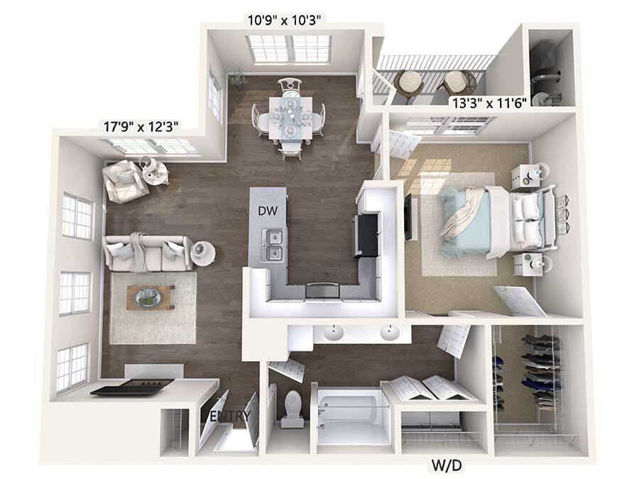 Floor Plan - A3_832SF_balcony