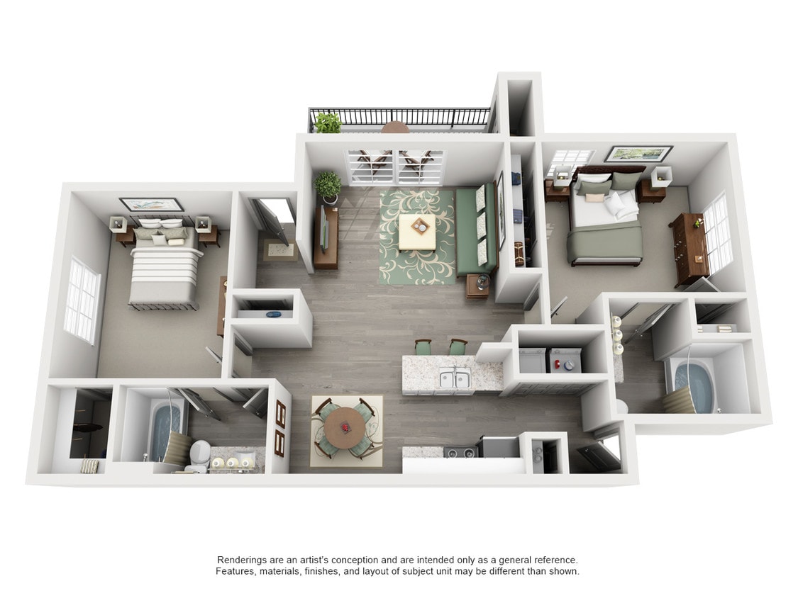 Knoll 2 X 2 - Two Bedroom / Two Bath