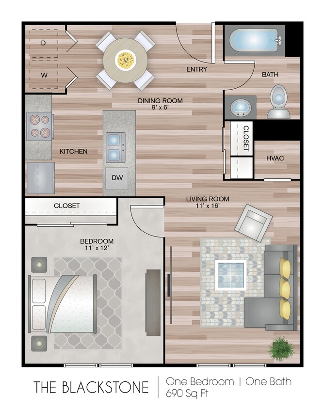 690 Square Feet - Blackstone Garden