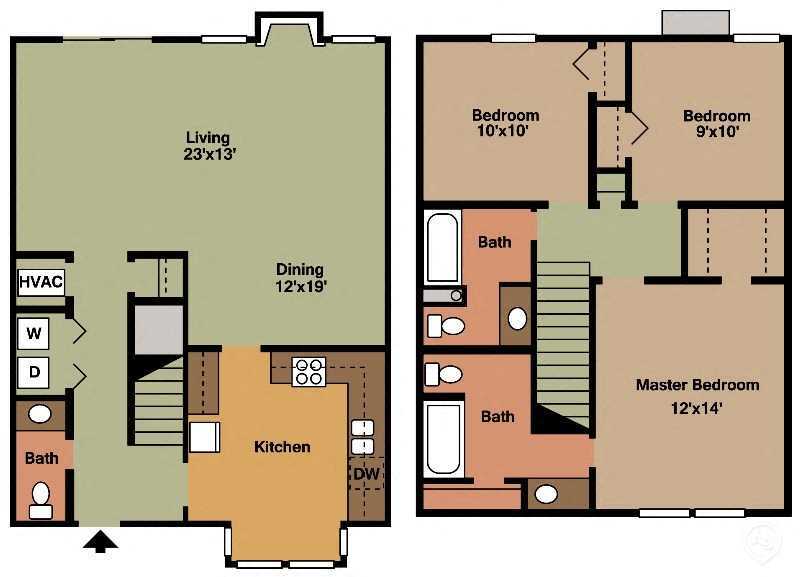 Floor Plan - 3Bed - 2.5Bath