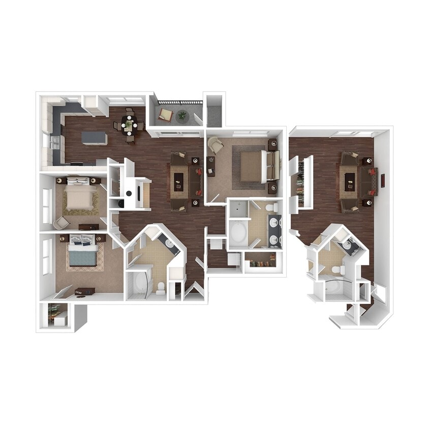 C1 Floorplan | Three Bedroom - C1