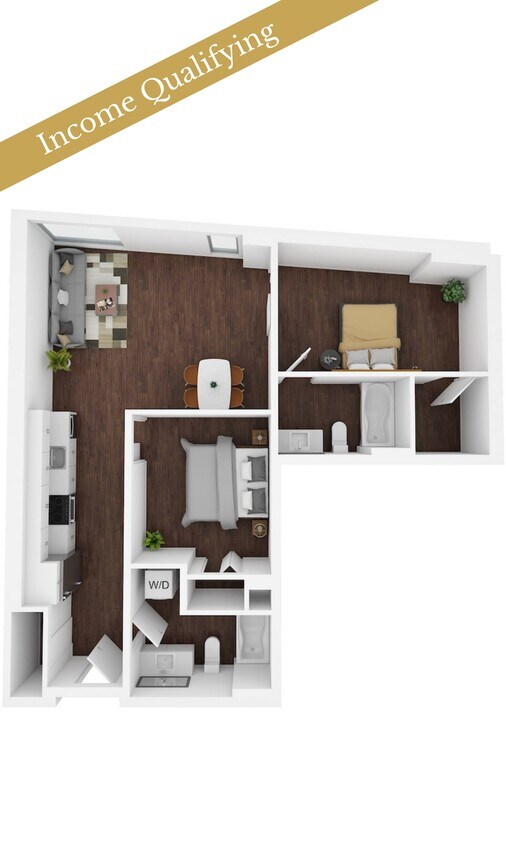 Floor Plan - 2 Bed/2 Bath MFTE-F17