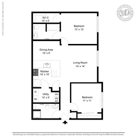 2BR/2BA - 2x2A