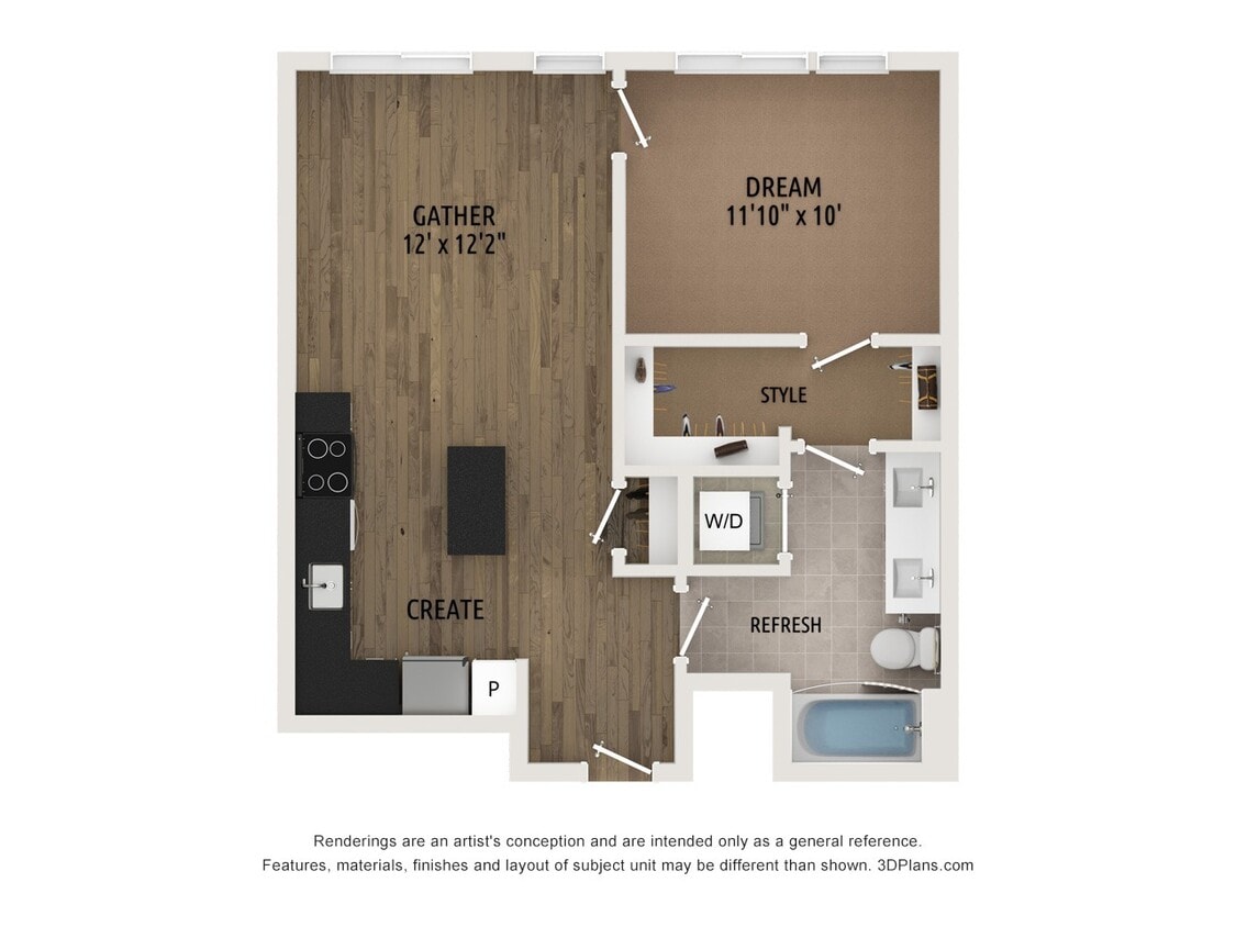 Floor Plan - A1- Affordable WDU 80 AMI