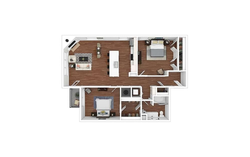 Floor Plan - Peach - Renovated