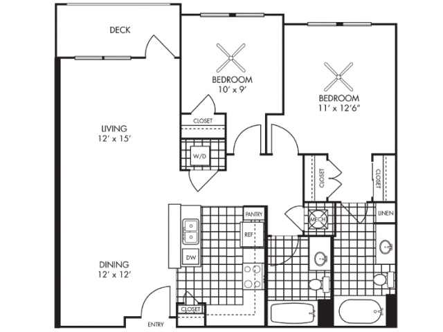 Floor Plan - 2B-G