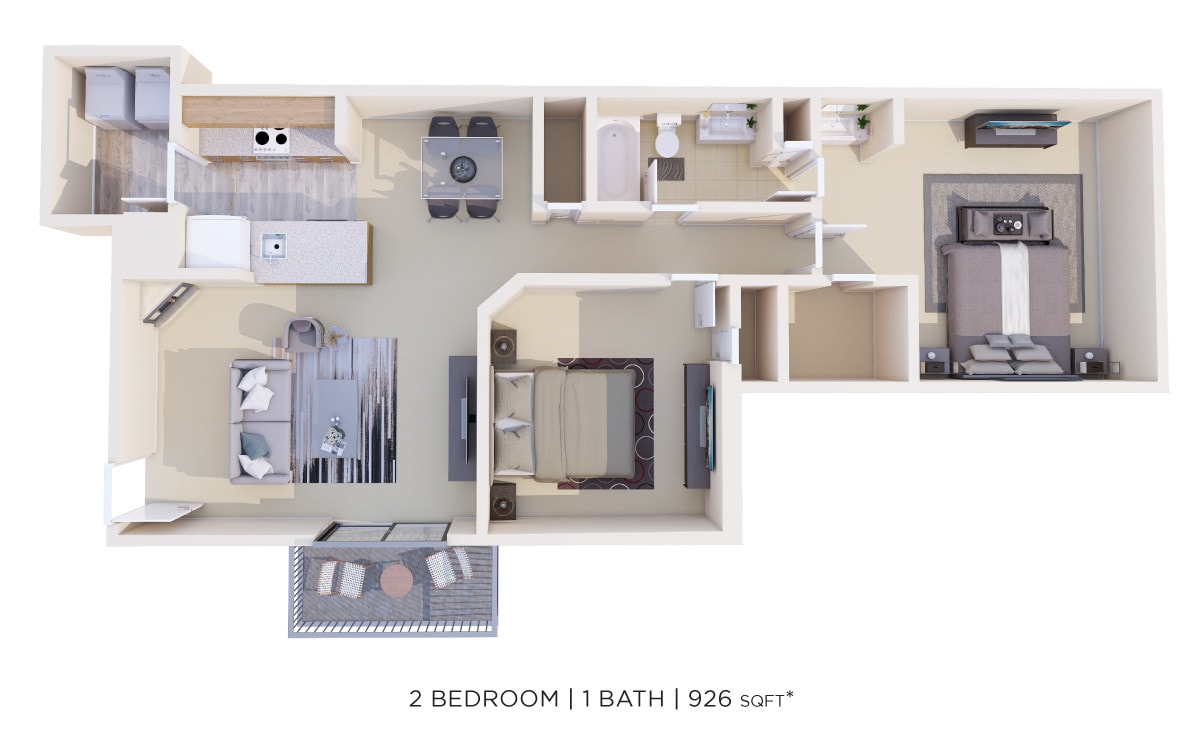 Floor Plan - Two Bedroom