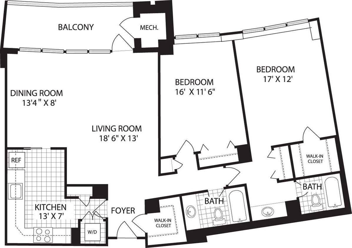 Floor Plan - 2 Bedrooms O