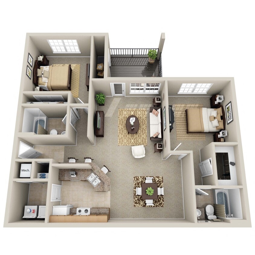 Floor Plan - Two Bedroom