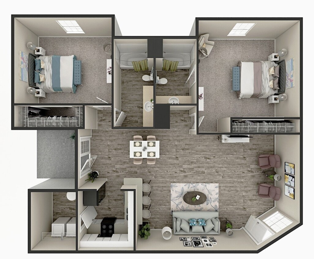 Floor Plan - Two Bed Two Bath