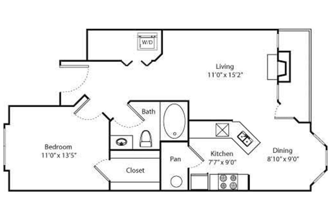 Floor Plan - Oak Renovated A1r