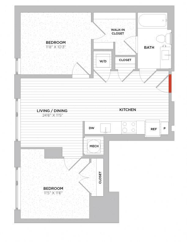 Floor Plan - 2 Bed/2 Bath-B04 East