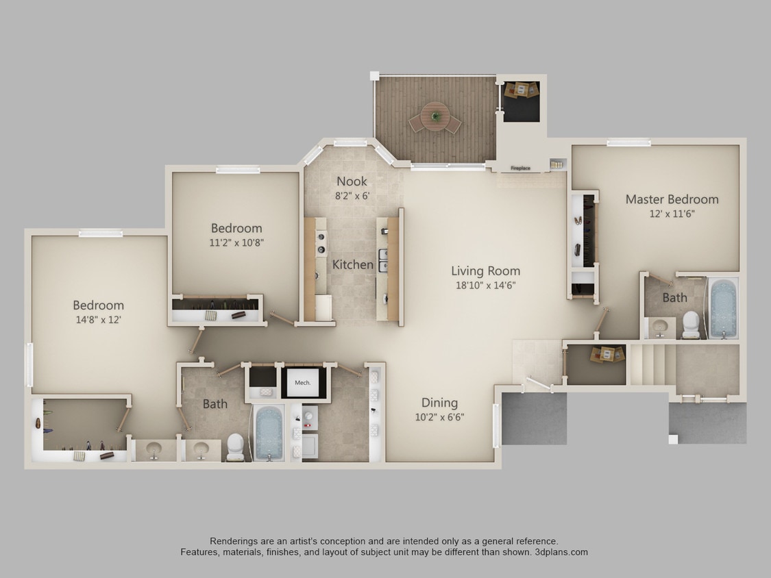 Floor Plan - 3A-Nickel Plate