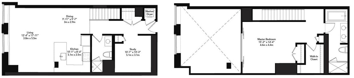 Floor Plan - 1 Bed/2 Bath-a20g
