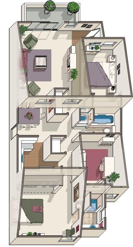 Floor Plan - 3 BED, 2 BATH RENO