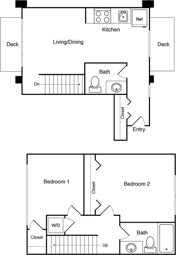 Floor Plan - 2 Bed 225 SE