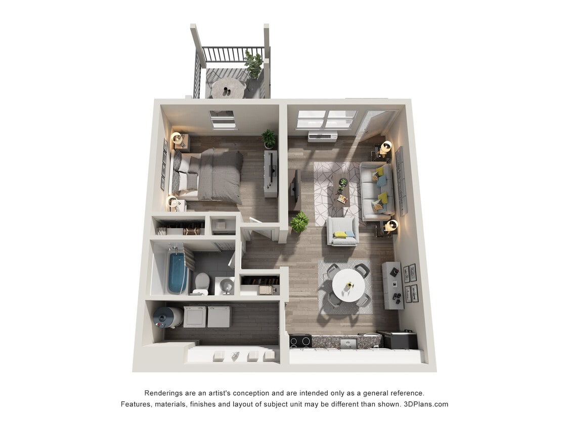 Floor Plan - One Bed One Bath