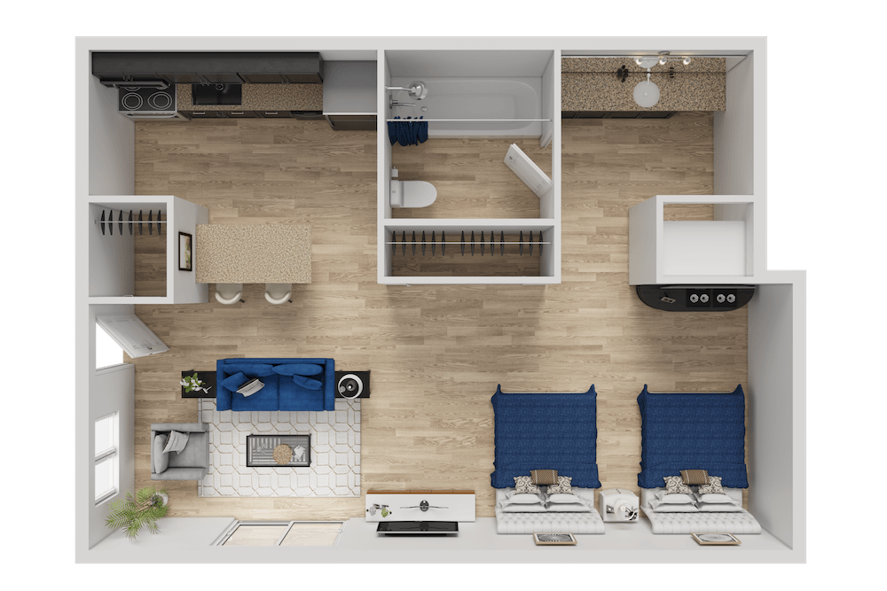 Floor Plan - Double Studio