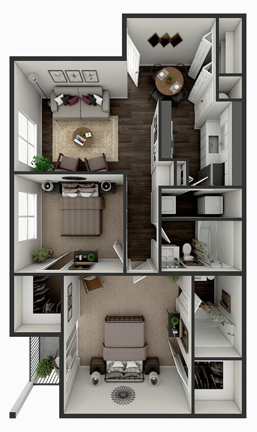 Floor Plan - Inwood-2BR2BInwood Place