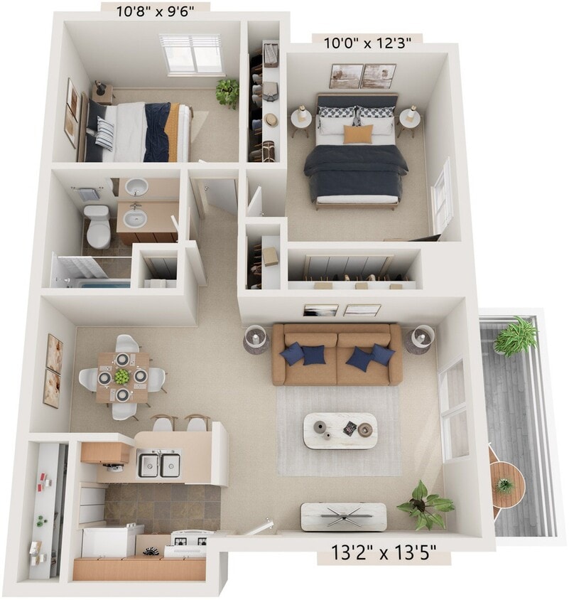 Floor Plan - Classic Two Bedroom