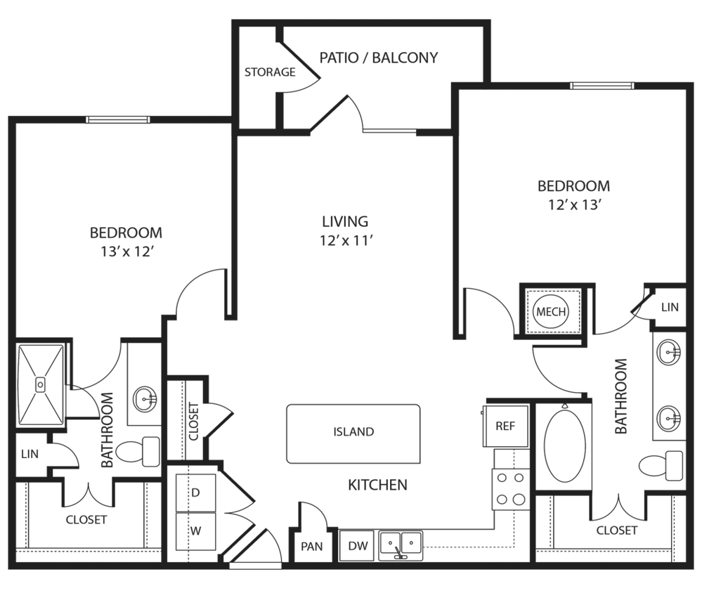 Floor Plan - Bandera B1