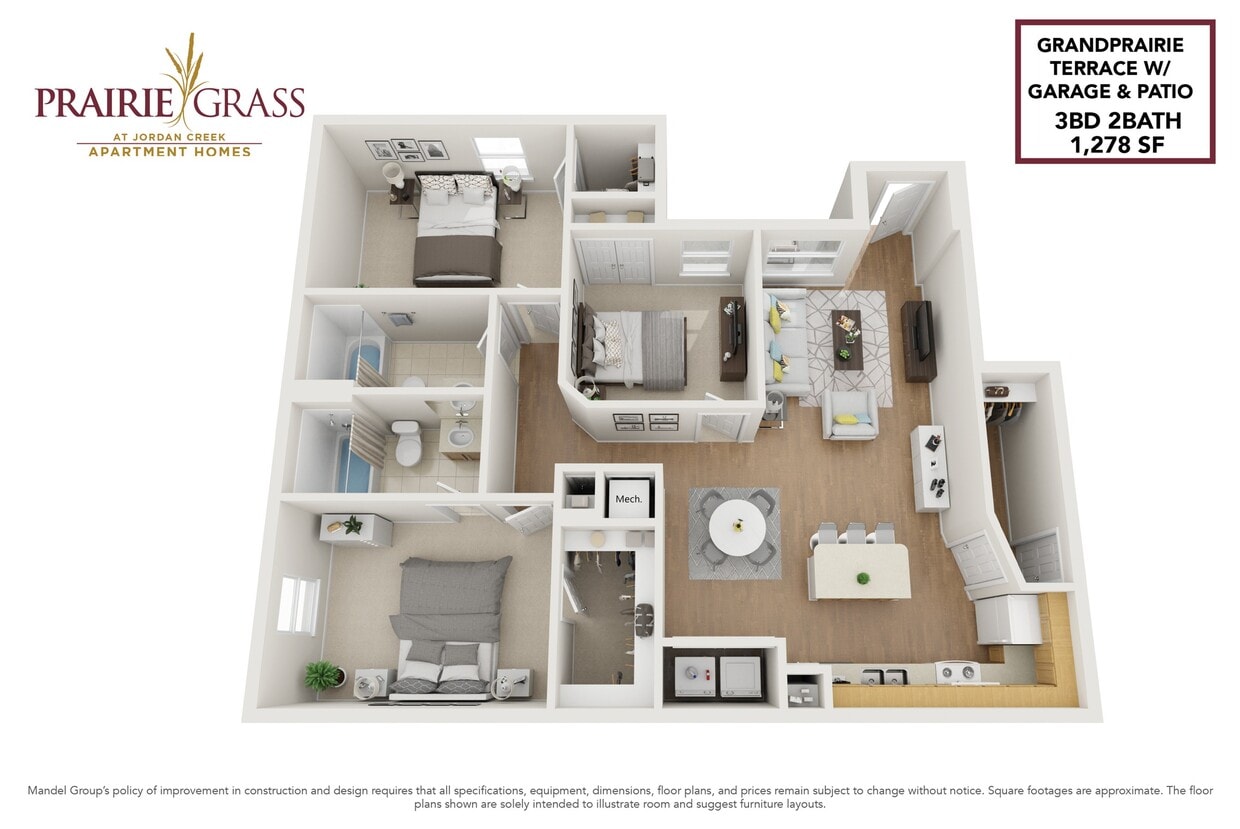 GrandPrairie Terrace w/ Garage & Patio - GrandPrairie Terrace w/ Garage & Patio