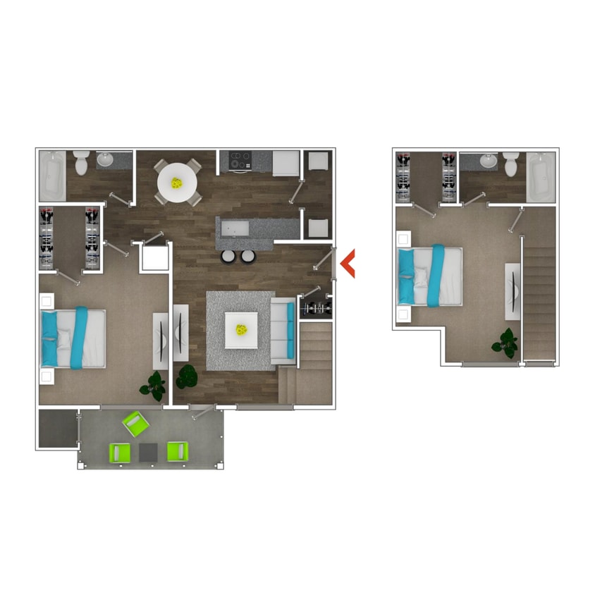 Townhome - 2 Bedroom, 2 Bath - Townhome