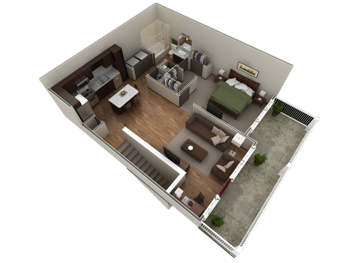 Floor Plan - 1 BR Designer Overlook