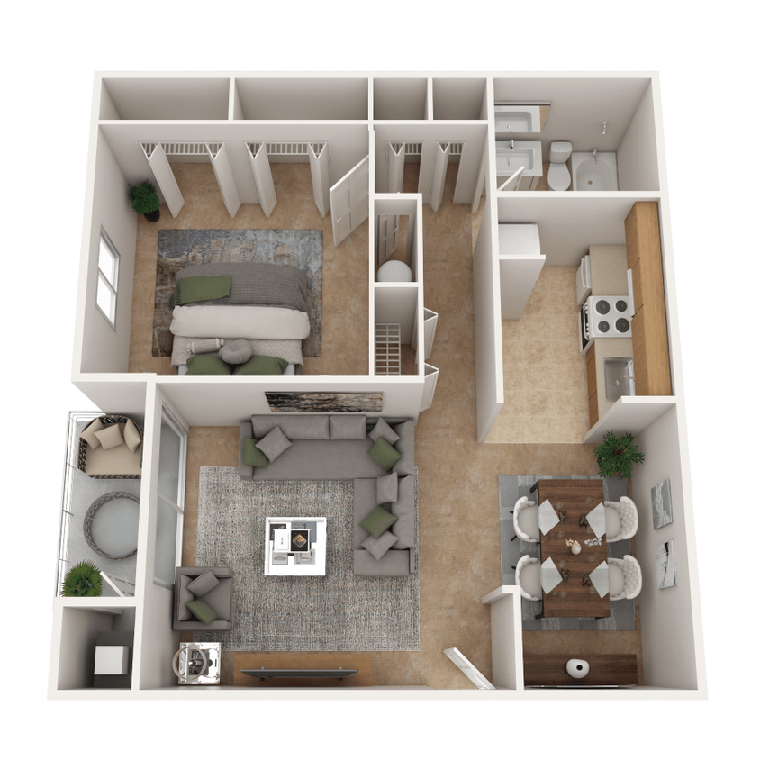 Floor Plan - One Bedroom