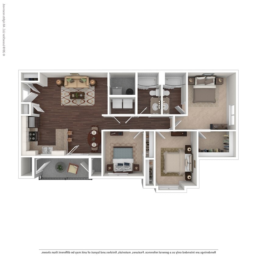 Floor Plan - 3 Bedroom 2 Bath