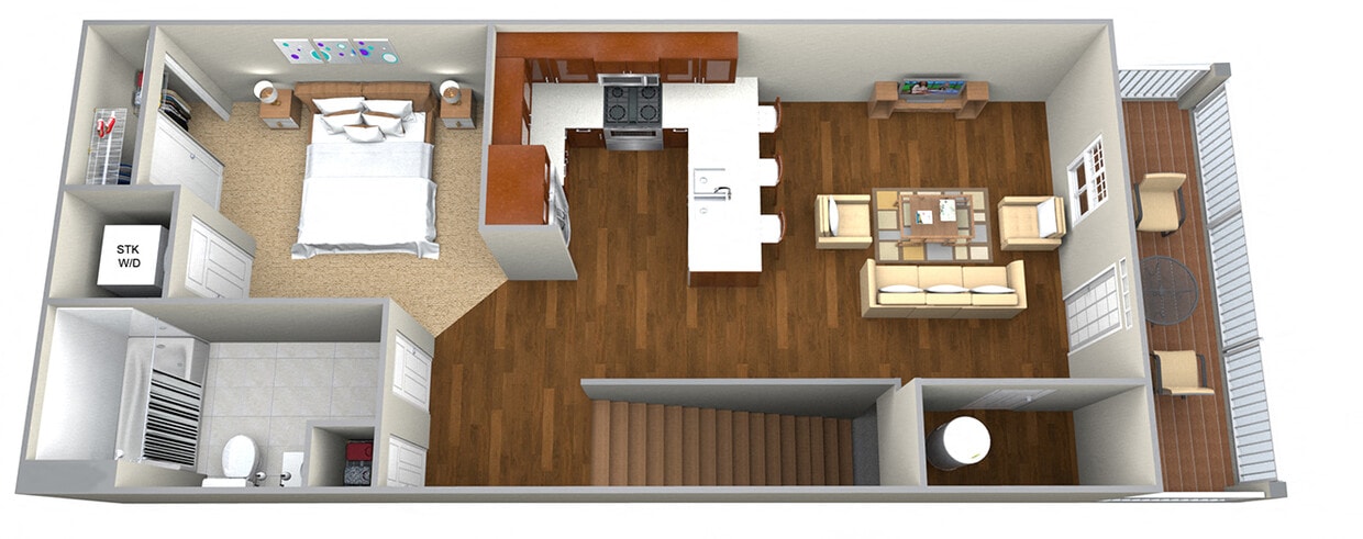 Floor Plan - Studio (587 sf)